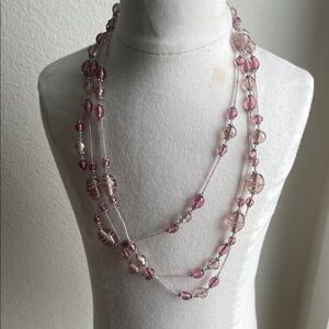 Elegant Pink Beaded Necklace